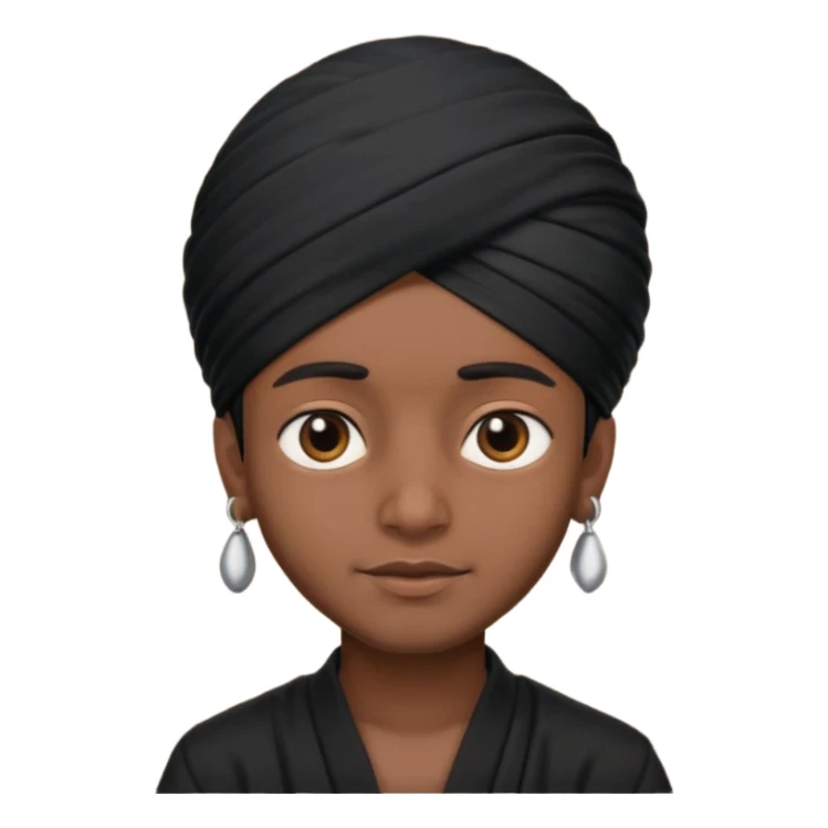 black turban indian boy sticker