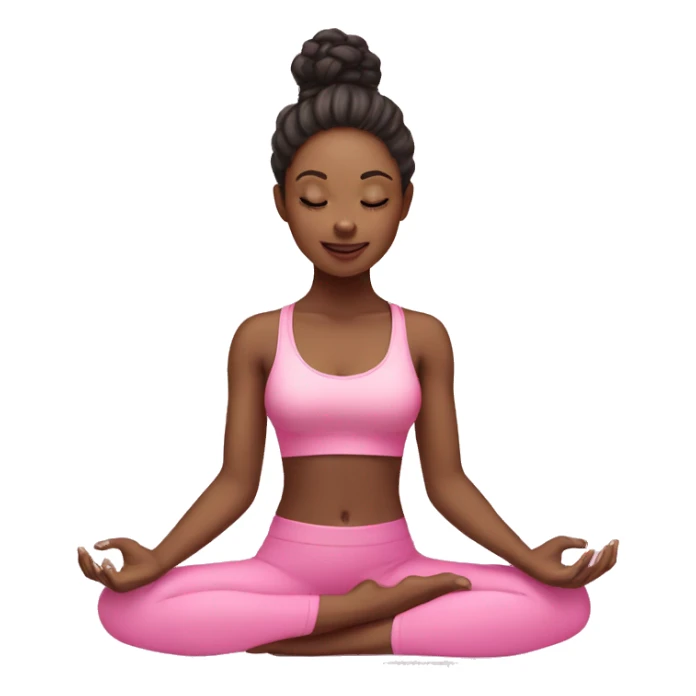beautiful girl doing yoga pink sticker