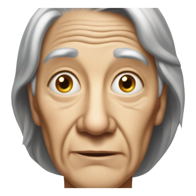realistic portrait of an older person sticker