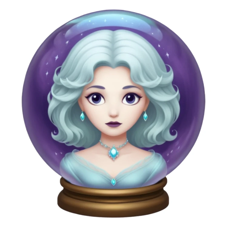 Madam Leota in crystal ball sticker