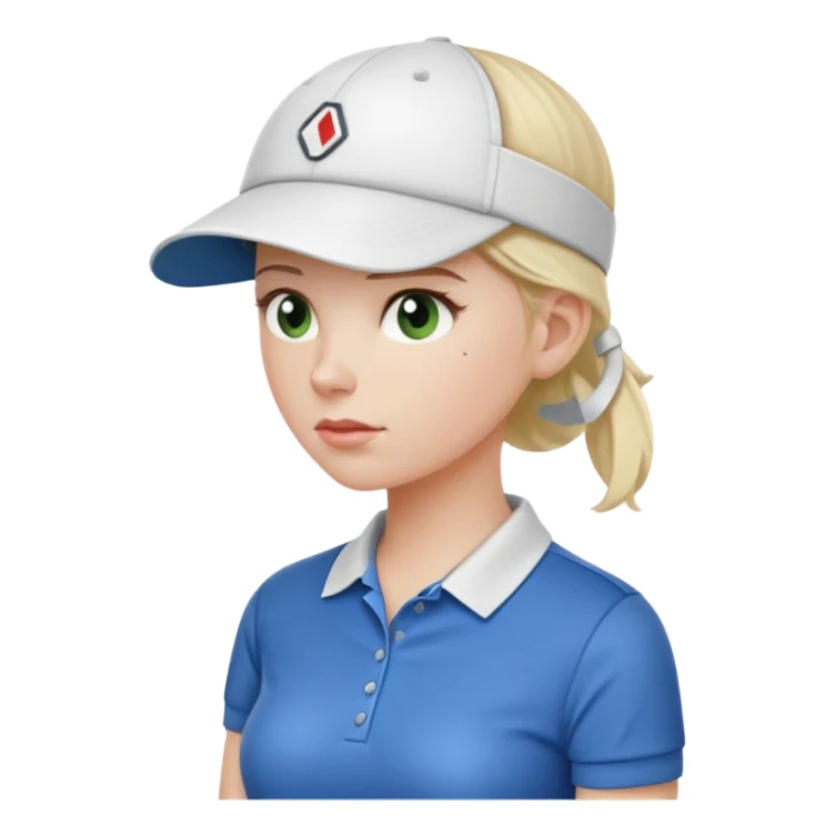 women golfer sick profile sticker