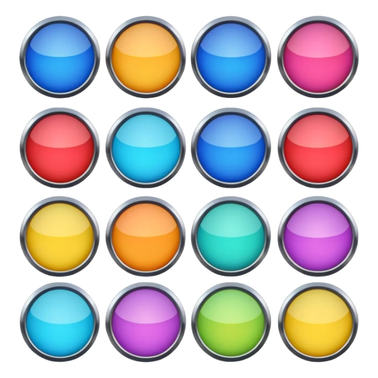 Yuvarlak Renkli Kalkanlar sticker