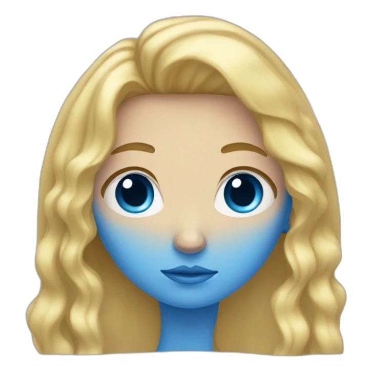 Blonde long haired girl with sad blue eyes sticker