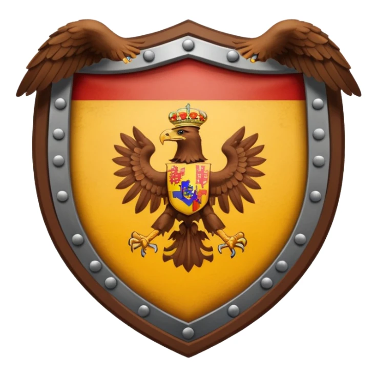 🇪🇸 con un aguila marrón atrás del escudo de España sticker