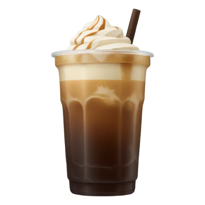 Starbuck ice coffee with ice cubes sticker