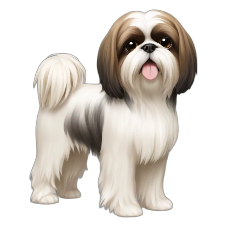 Dog Shih Tzu with long coat full-height  sticker