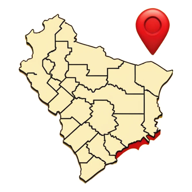 Create a emoji for Karnataka Map typed top yellow and bottom red sticker