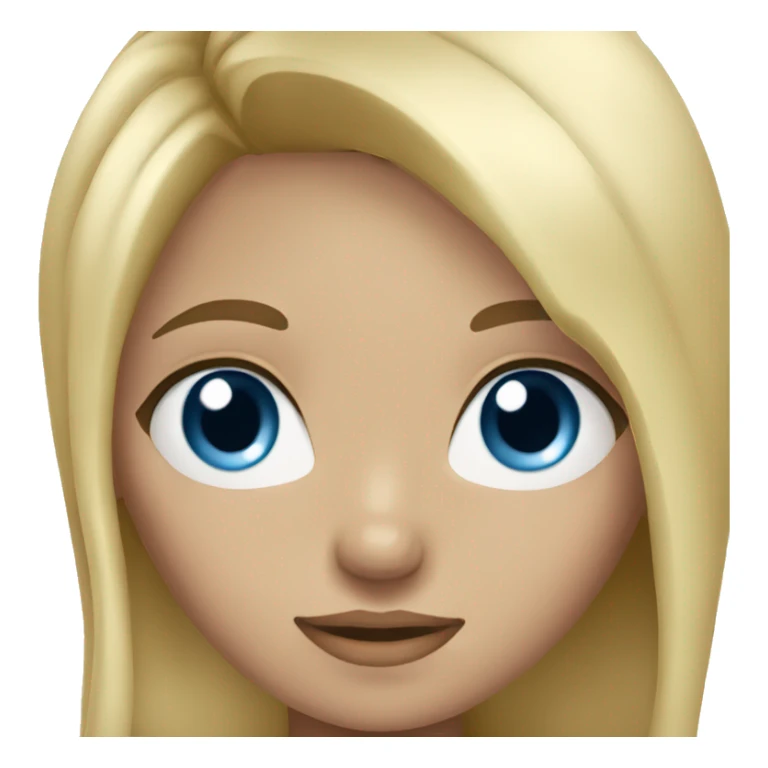girl with blonde hair blue eyes sticker