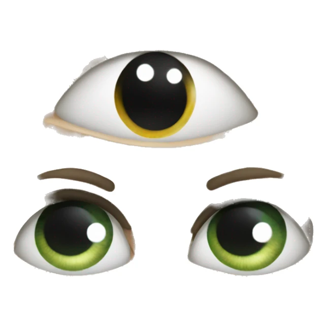 the eye, instead of the pupil, the letter M sticker