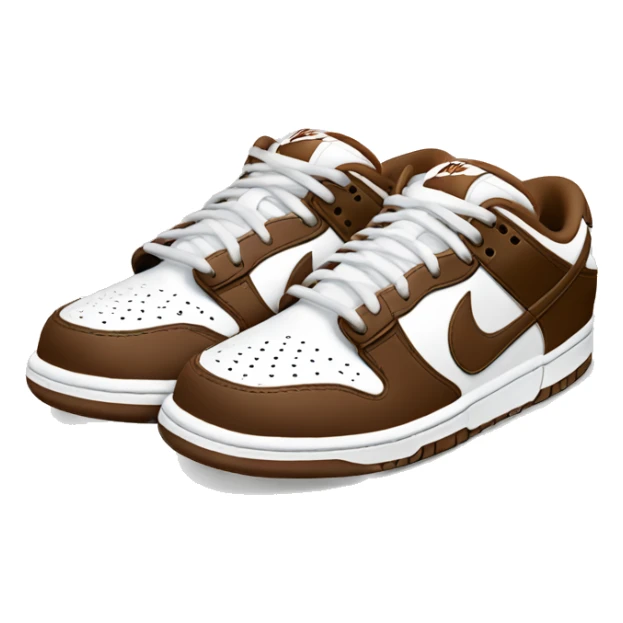 one pair of brown nike dunk low  sticker