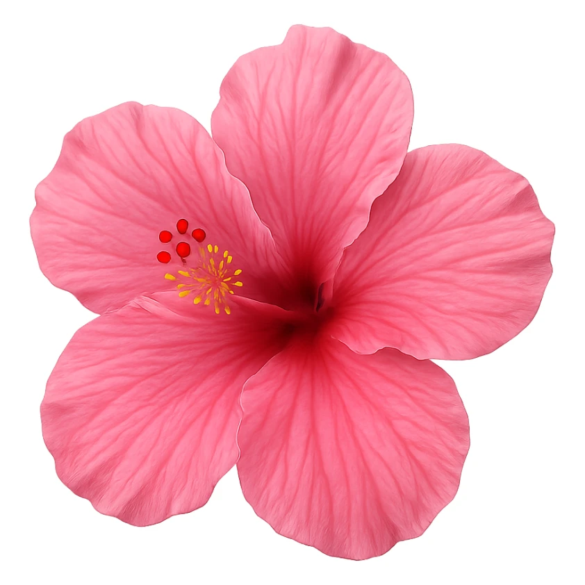 pink hibiscus flower sticker