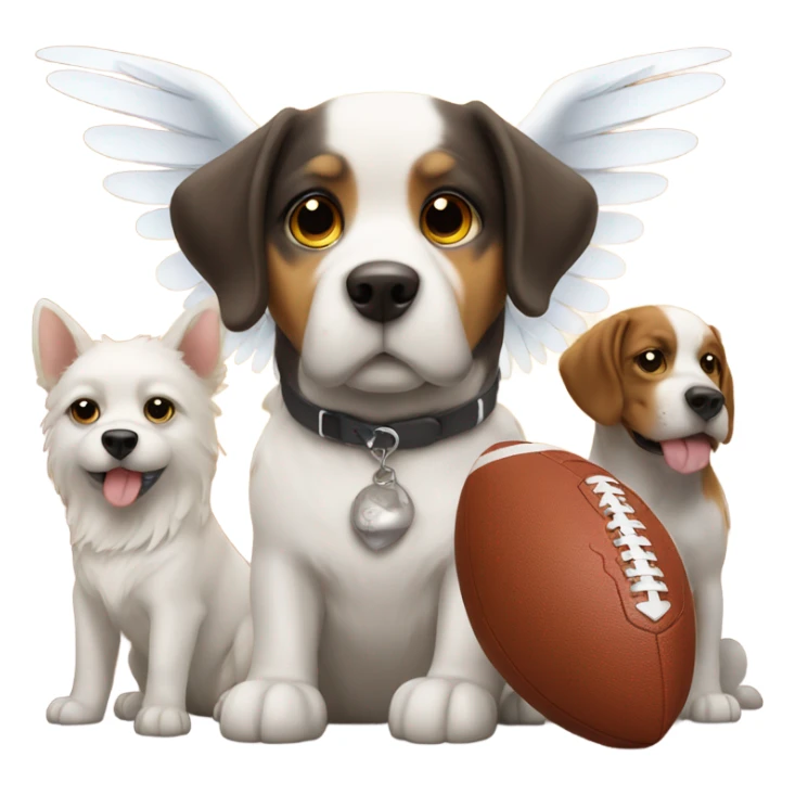 Dogs watching football eating wings sticker
