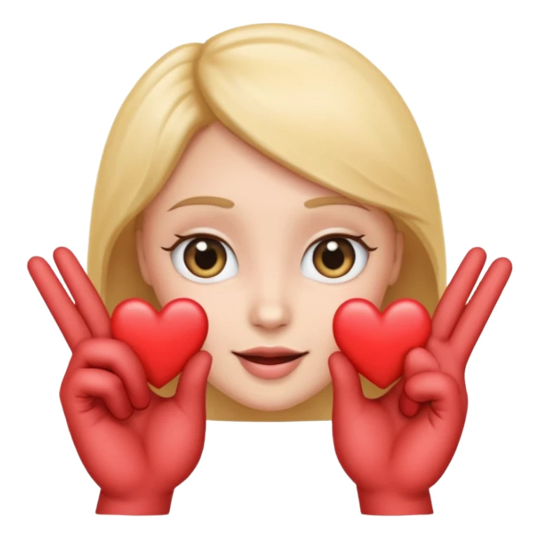 Emoji mix of : 🫶😳 sticker