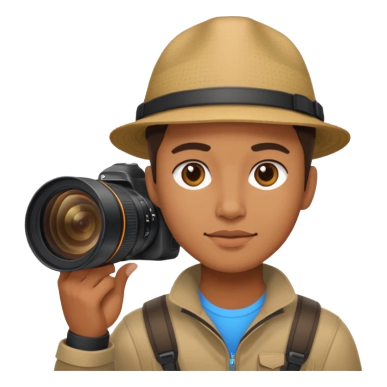 Photographer with DSLR + zoom lens sticker