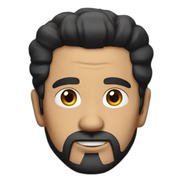 jose the god father with black slick back hair with no mustache sticker