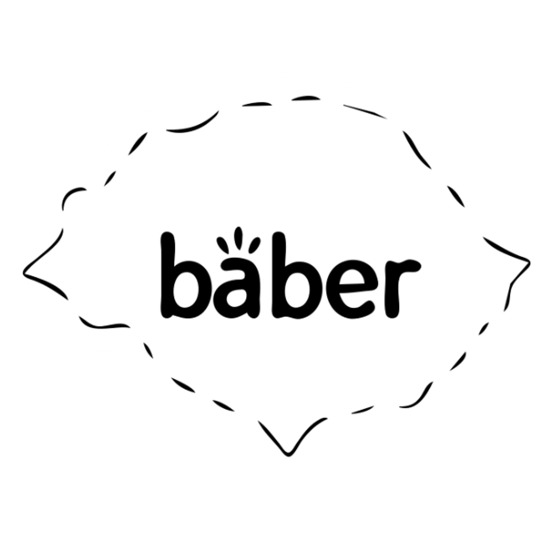 The text "baber" sticker