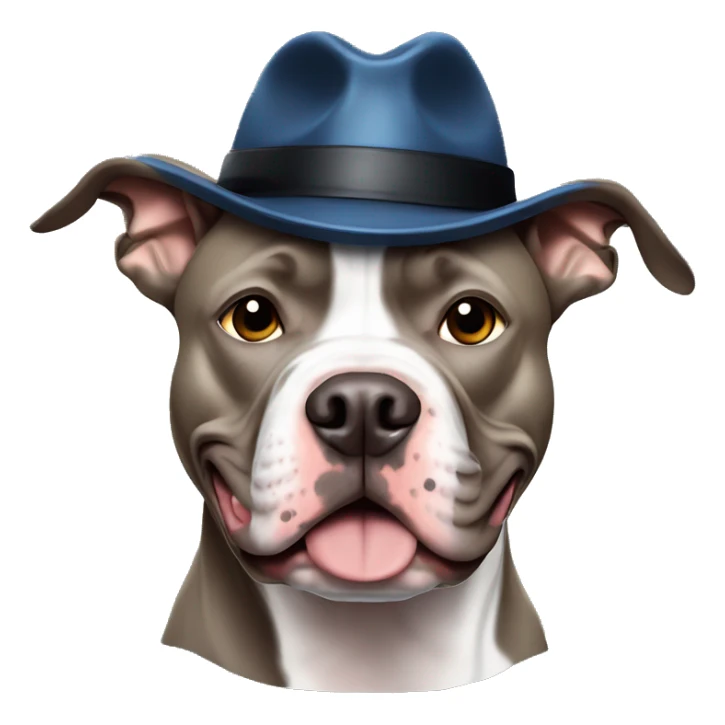 bluenosed pitbull with gangster hat sticker
