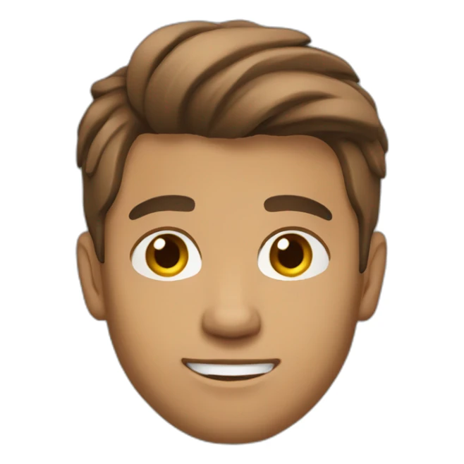 young man - tan skin - light beard - short brown hair - with laptop sticker