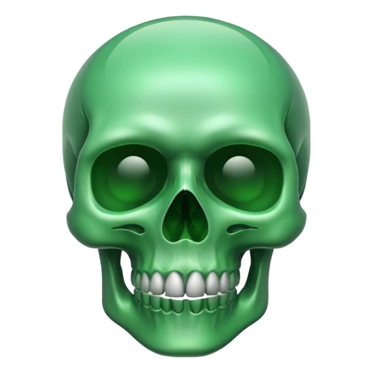 green bottle form of skull sticker