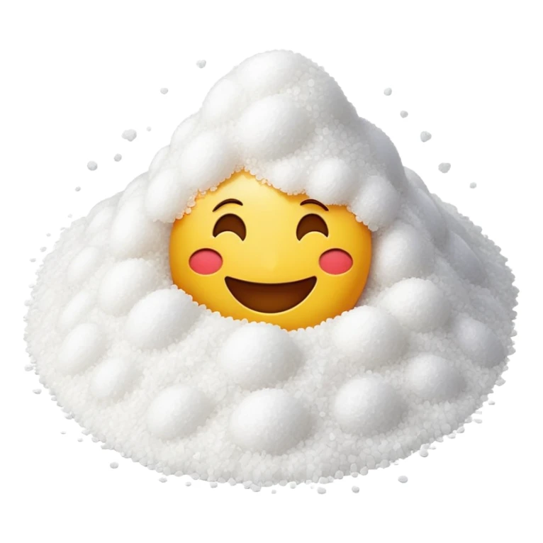 Happy emoji with pile of salt sticker