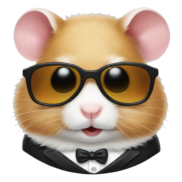 Hamster with sunglasses and a tuxedo  sticker