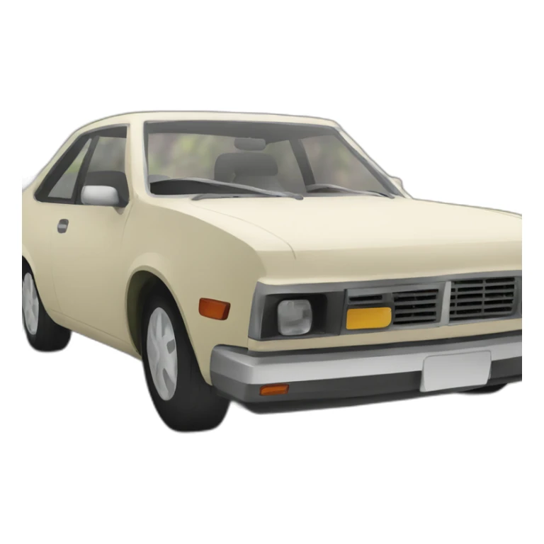 a car is parked on the side of a road sticker