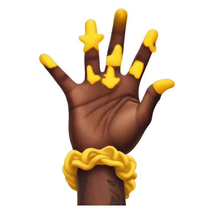 Playboi carti hand sign yellow hand  sticker