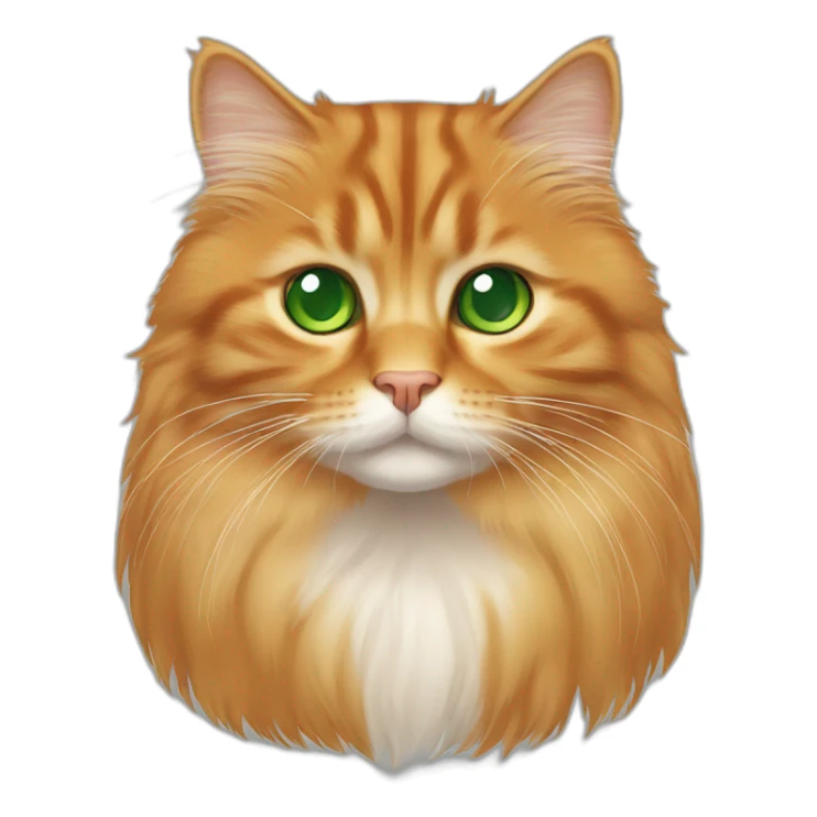 ginger siberian cat with green eyes sticker