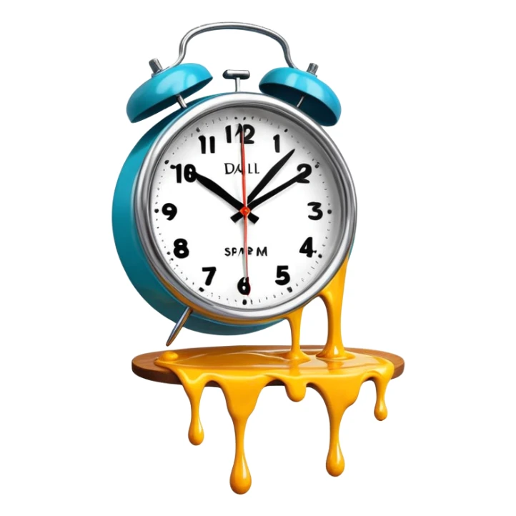 Salvador Dali Melting SPAM art clock  sticker
