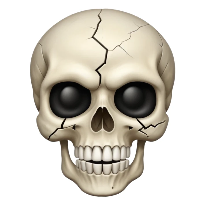 Dangerous skull laughing sticker