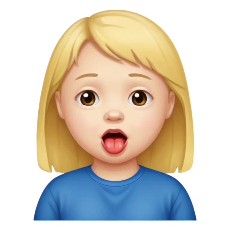 girl with down syndrome drooling sticker