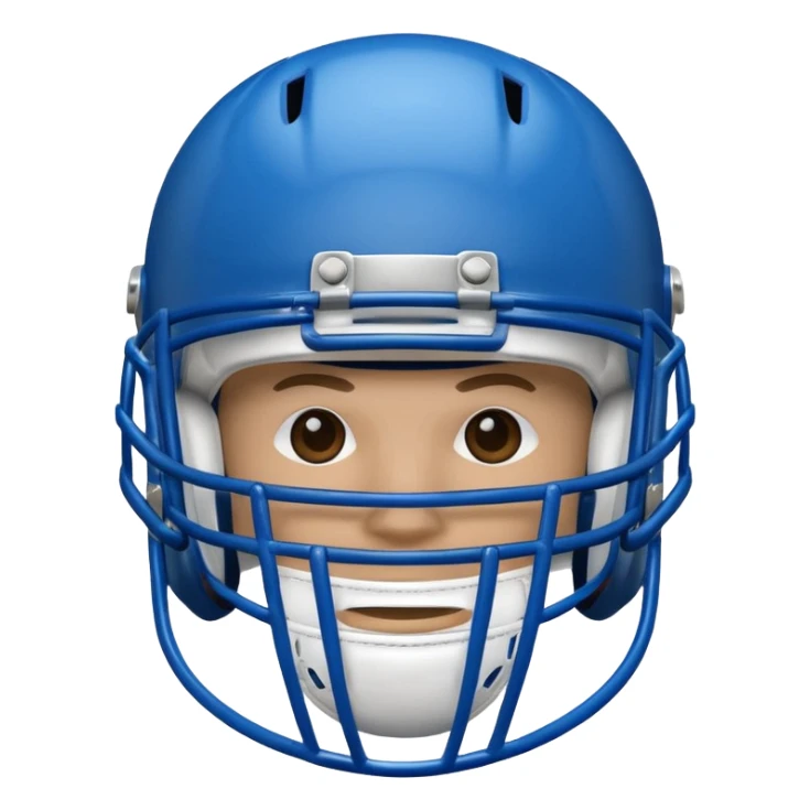 college football player helmets blue sticker
