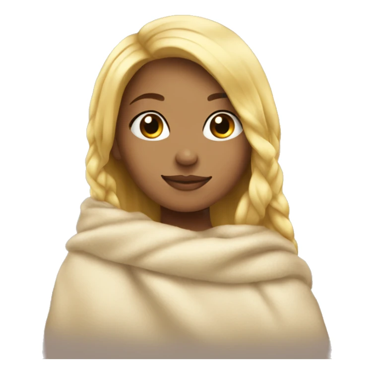 Cozy blanket blonde girl  sticker