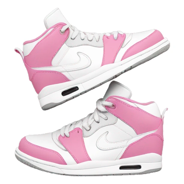 Jordan sneakers pink and white  sticker
