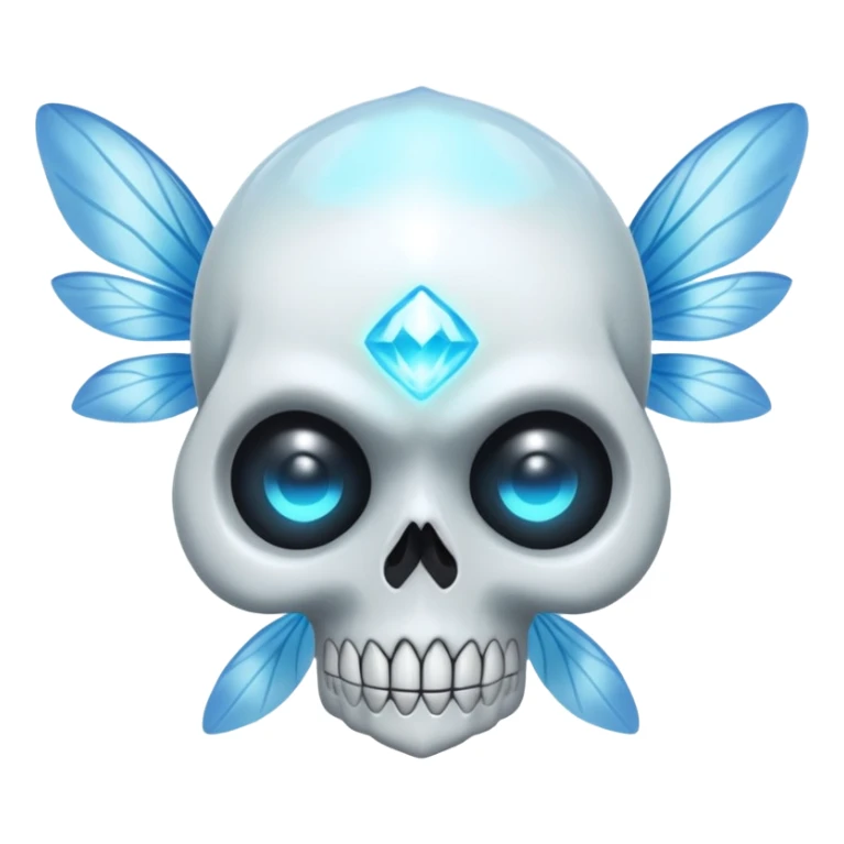 White Fairy-like Tropical Duskull-Digimon-extraterrestrial sticker