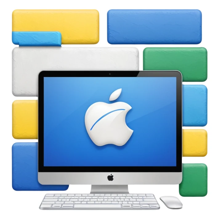 mac os mixed papers, wall paints, videos skeuomorphic sticker