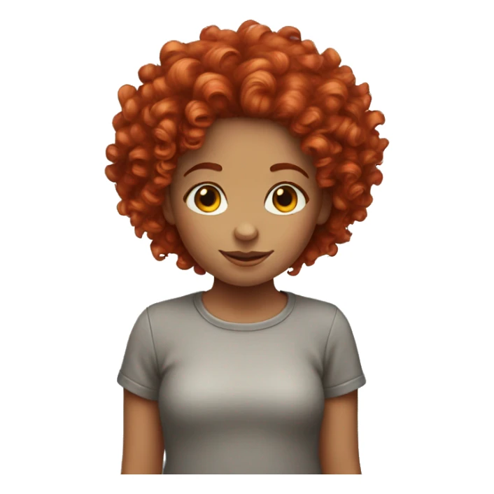Red curly hair girl  sticker
