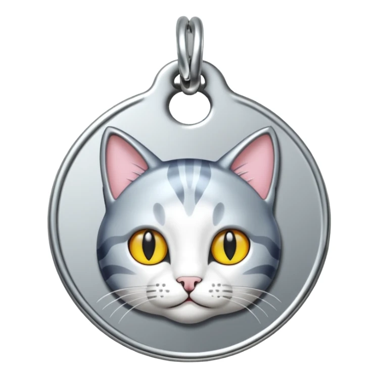 id tag with cat photo on it sticker