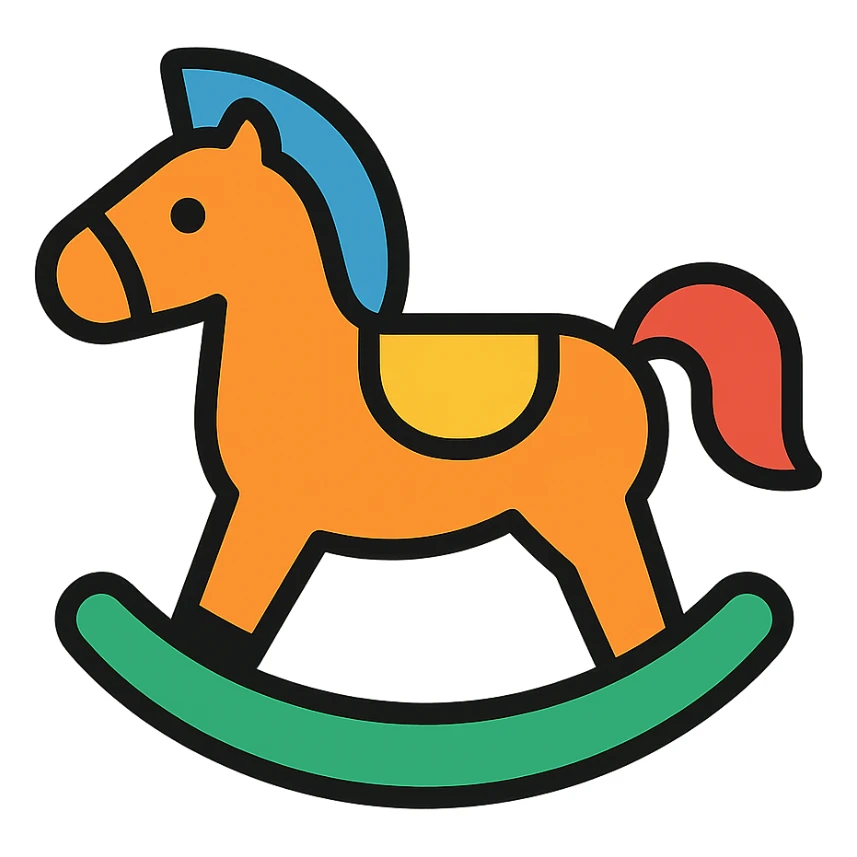 rocking horse sticker