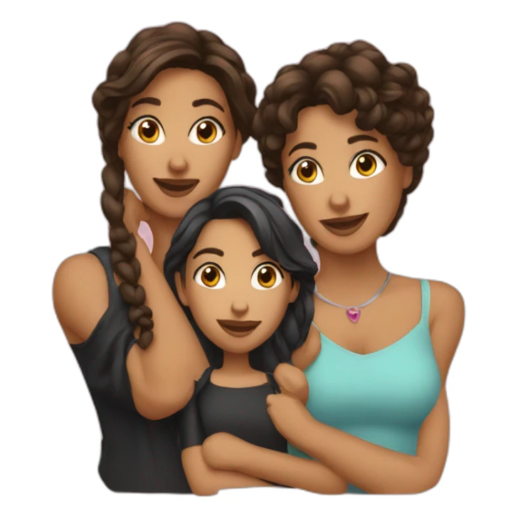 3 latin female friends sticker