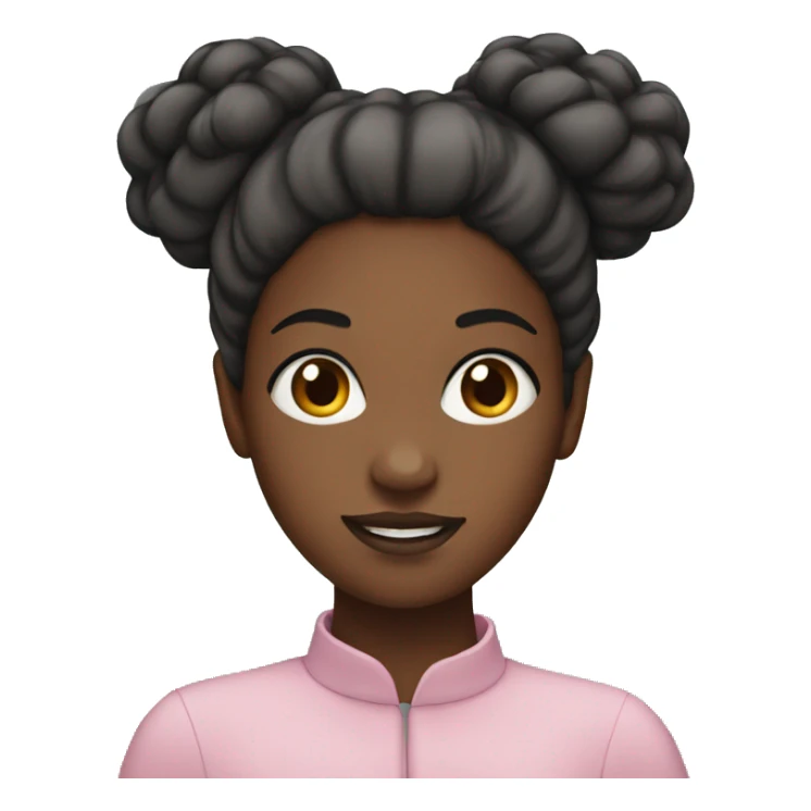 Black girl with a big puffy bun on her head sticker