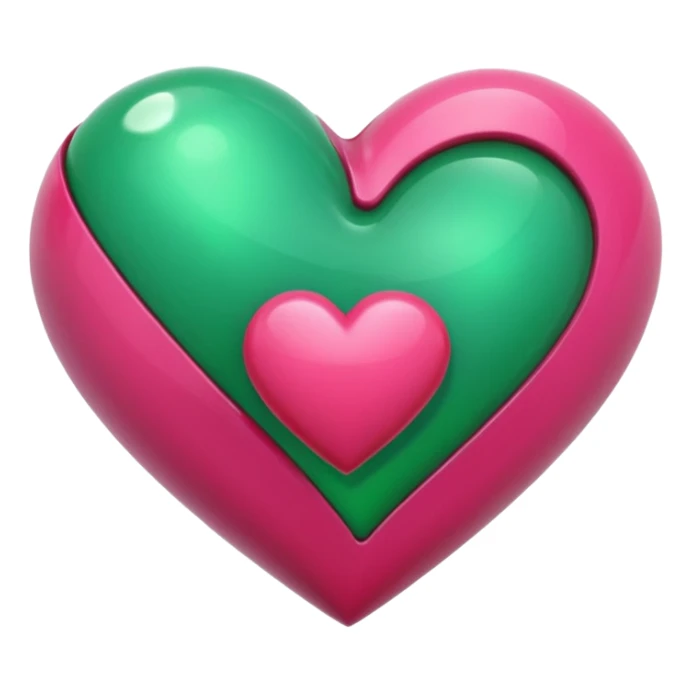 hopoee and green heart sticker