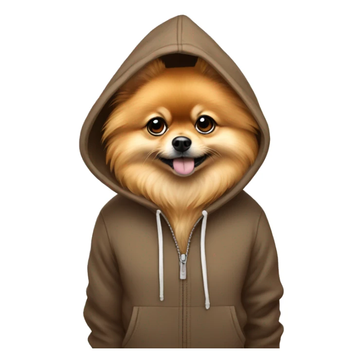 Pomeranian wearing a hoodie  sticker