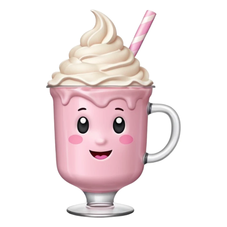 Pastel Pink Frozen Cream Hot Chocolate  sticker