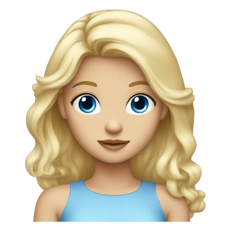 Blonde girl with blue eyes  sticker