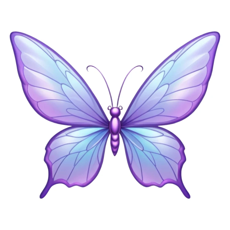 Lilac fairy wings without butterfly sticker