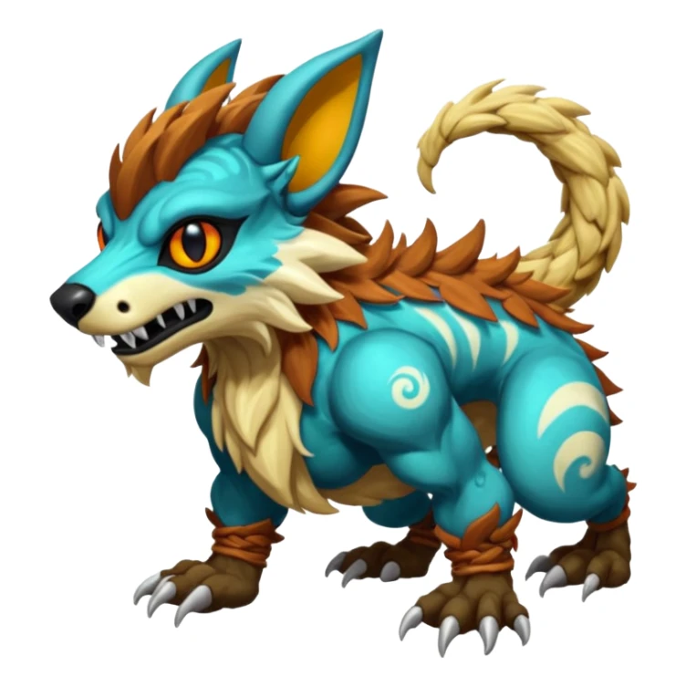 Vernid-Protogen-Grem2-Wickerbeast-Bagbean-animal-fusion-hybrid-creature sticker