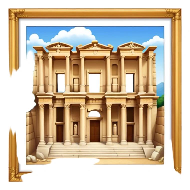 Cinematic Realistic The Library of Celsus Emoji sticker