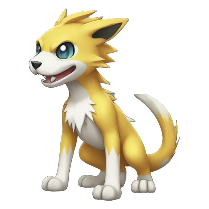 cute cool edgy sharp punk Digimon-Fakemon-animal full body sticker