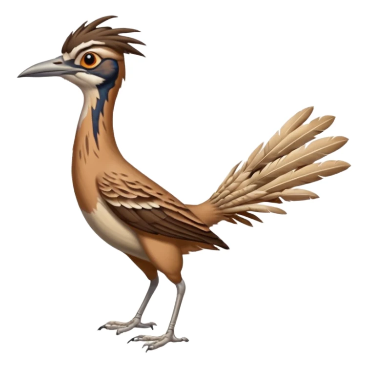 realistic roadrunner bird emoji, actual colors sticker